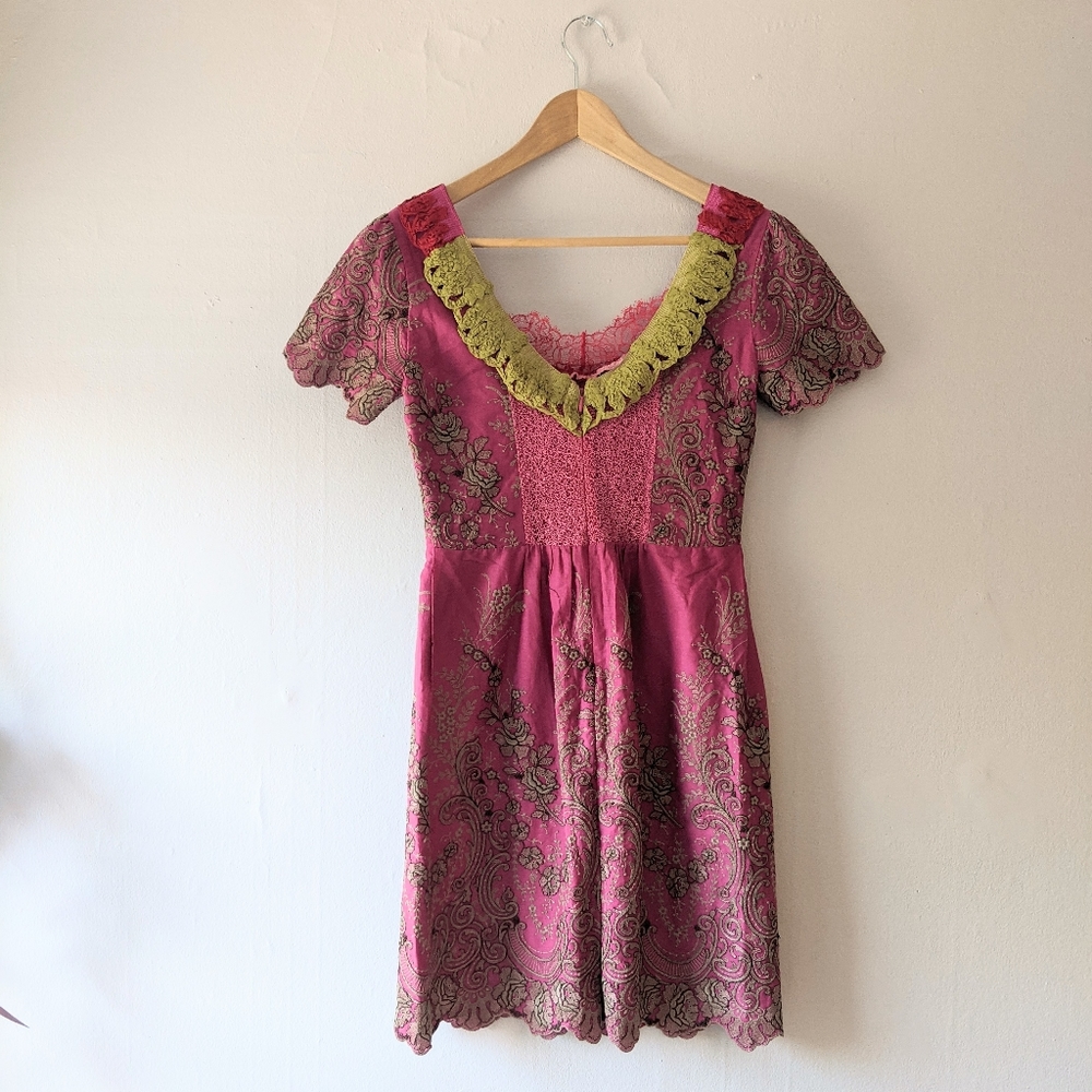 ❣️SOLD❣️Save the Queen Embroidered Dress - Picture 5 of 10